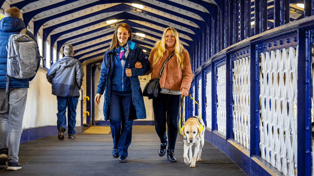 Wheelchair user on an ipad using my station view