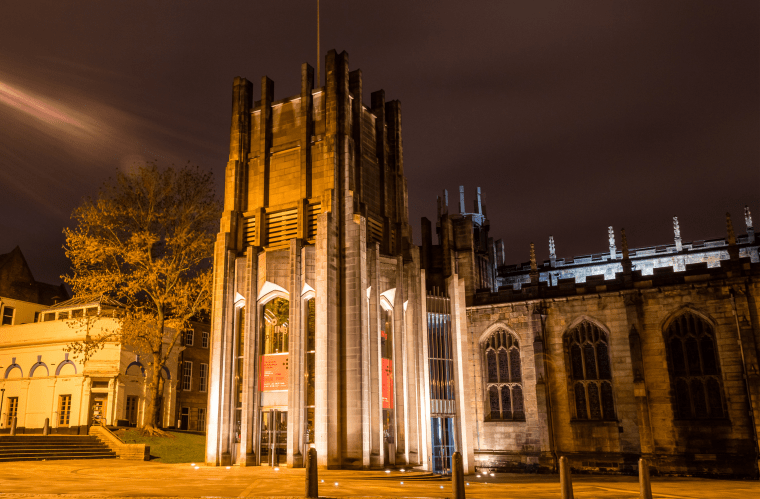 Sheffield at night on Halloween