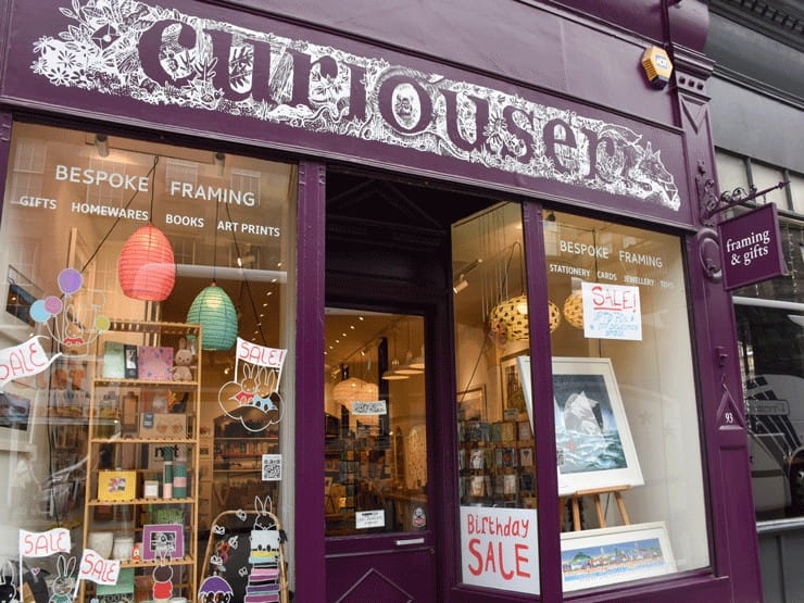 The outside of Curiouser in Edinburgh