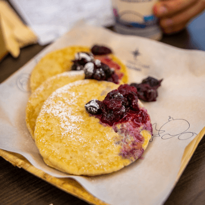 Pancakes with Mulled Berry Compote